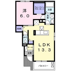 クラール南矢三Ｂの物件間取画像